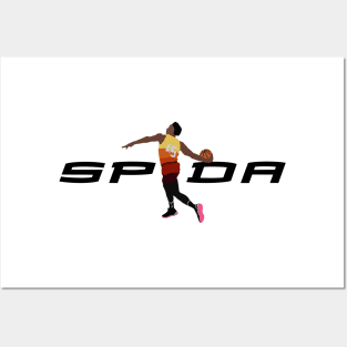 Donovan Mitchell - Spida (Black) Posters and Art